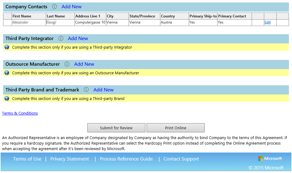 Granskningsskarm for CLA-information