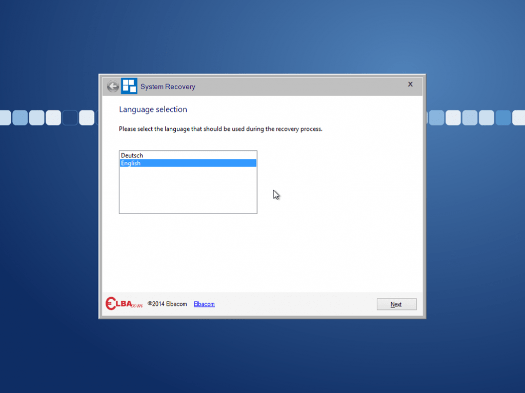 Recovery Wizard Screenshot