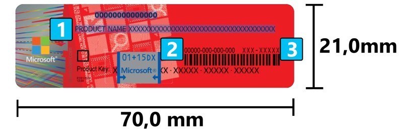 GEMSTONE COA normal storlek klistermärke för Windows Embedded Enterprise