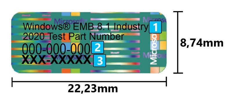 JADE COA Thumbnail-klistermärke för Windows Embedded Standard och Compact